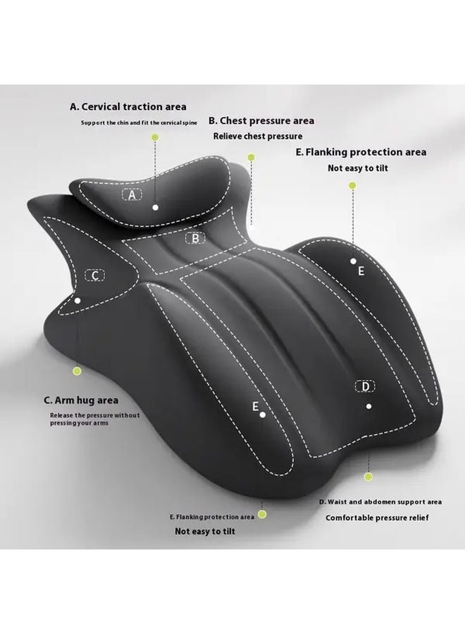 Black Ergonomic Bed Pillows Set Machine Washable for Reading and Phone Use - Image 3